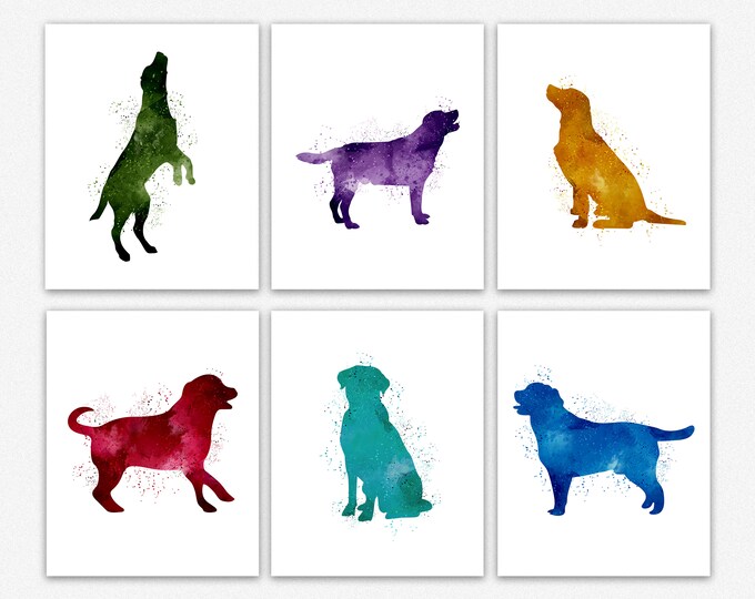 Labrador Wall Art Set of 6 Labrador Posters for Labrador Owner Gift for Labrador Mom Labrador Accessories Labrador Wall Art Labrador Office