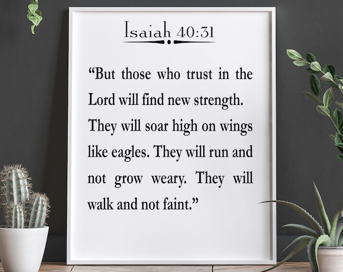 Isaiah Bible Quote Scripture Quote Inspiring Christian Quote