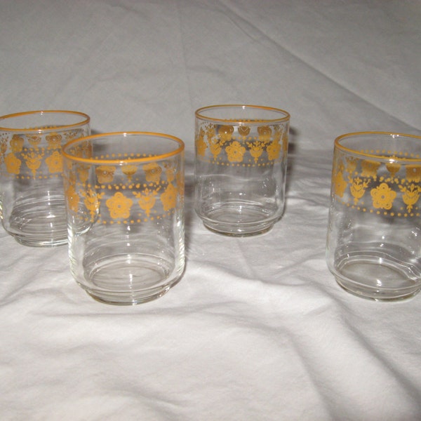 Butterfly Gold Juice Glasses