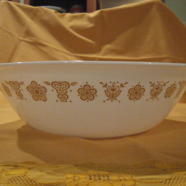 Corelle Butterfly Gold Serving Bowl