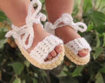 huaraches de bebe tejidos