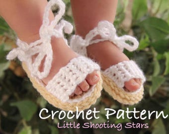 CROCHET PATTERN, Baby Sandals Crochet Pattern, Crochet Baby Shoes