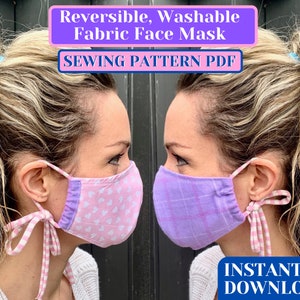 Face Mask Pattern PDF, Face Mask Sewing Pattern Pdf, How to Make a Face ...