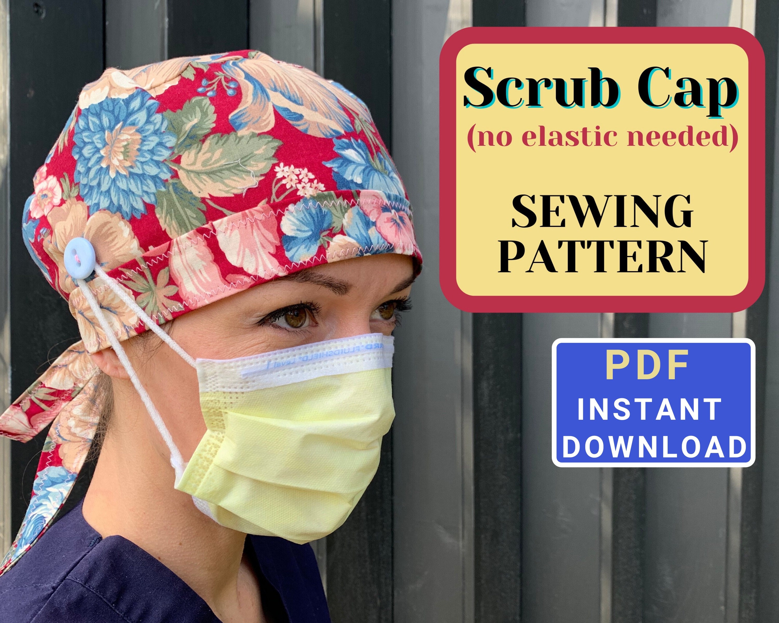 Scrub Cap Pattern Free Printable Web Here Are 3 Free Diy Scrub Cap Patterns To Use As Part Of