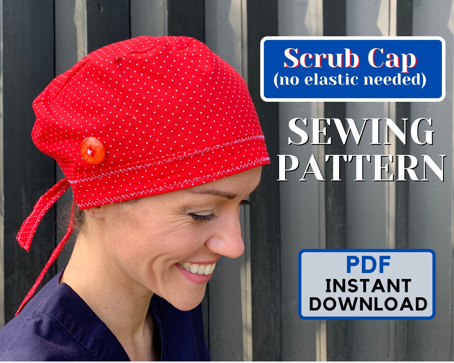 Scrub Cap SEWING PATTERN No Elastic PDF Surgical Cap Pattern Etsy Scrub Cap SEWING PATTERN No Elastic PDF Surgical Cap Pattern Etsy
