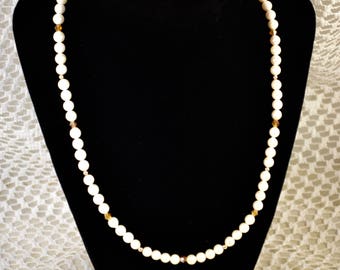 Fresh Water Pearl Necklace with Swarovski Crystals