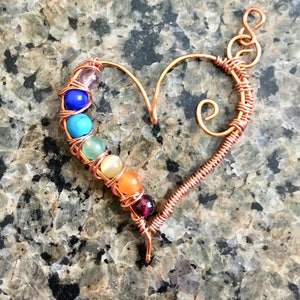Heart Pendant Copper Chakra Heart Gift