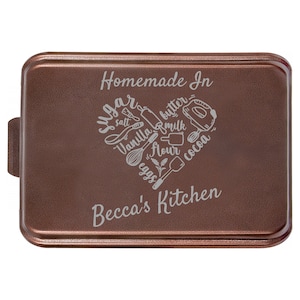 Custom Engraved Cake Pan, 9x13 Aluminum Cake Pan, Personalized Cake Pan ...