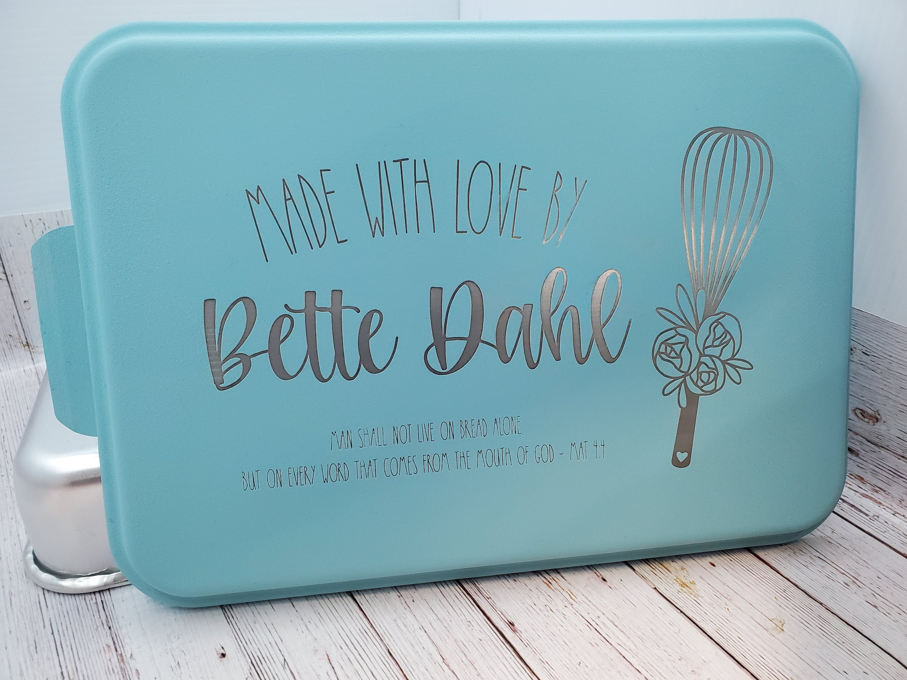 Custom Engraved Cake Pan, 9x13 Aluminum Cake Pan, Personalized Cake Pan, Custom Cake Pan, Mothers Day Gift, Baking Gift, Wedding Gift, Anniv