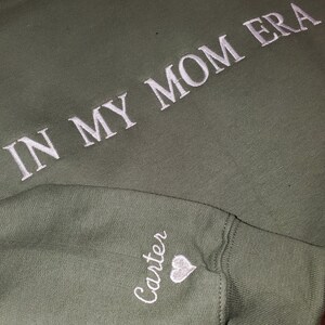 In my mom era shirt, Embroidered Mom Era Shirt,Mom gift, grandma gift mama tshirt, name mom sweatshirt, mom era, crewneck, mama,baby shower