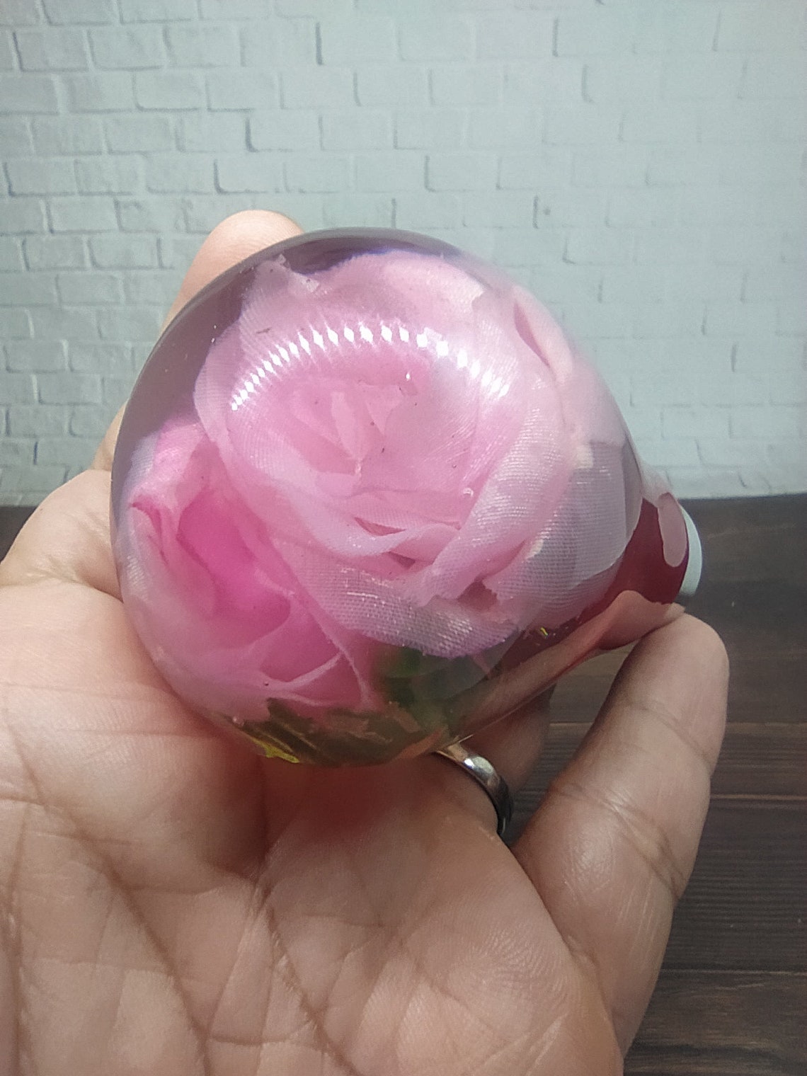 Underwater Pink Rose Flower Gear Shift Knob Acrylic Resin_a247 Etsy