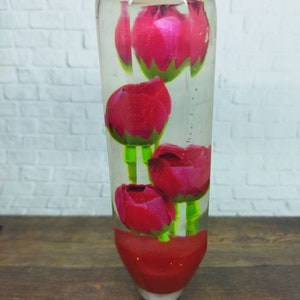 Underwater Pink Tulip Tulips Flower Gear Shift Knob Acrylic Resin_a330