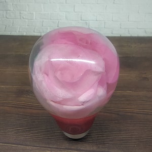 Underwater Pink Rose  Flower Gear Shift Knob Acrylic Resin_a247