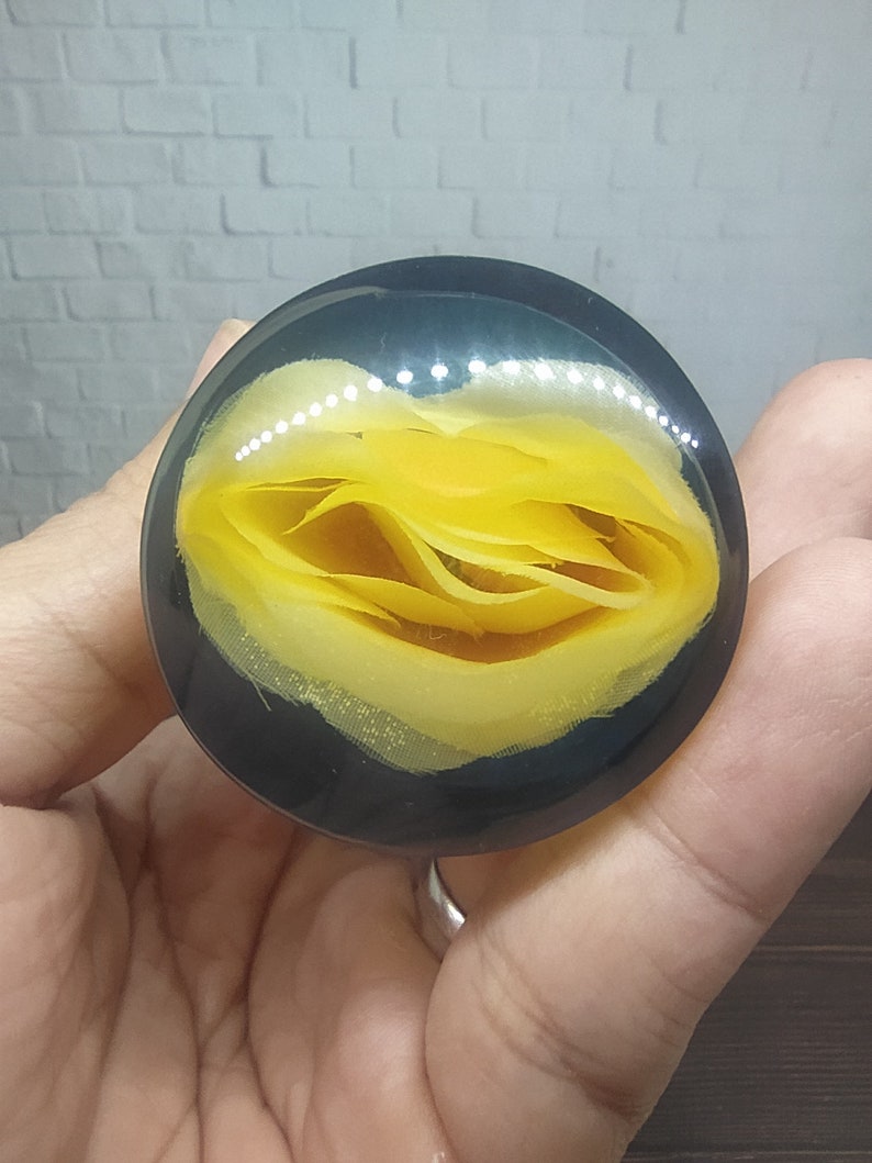 Underwater Yellow Rose Flower Gear Shift Shifter Knob Acrylic Etsy