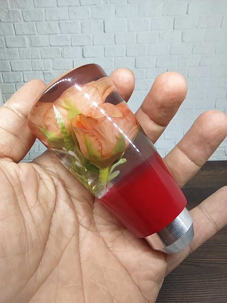 Underwater Rose Flower Gear Shift Knob From Acrilyc Resin_a21 Etsy