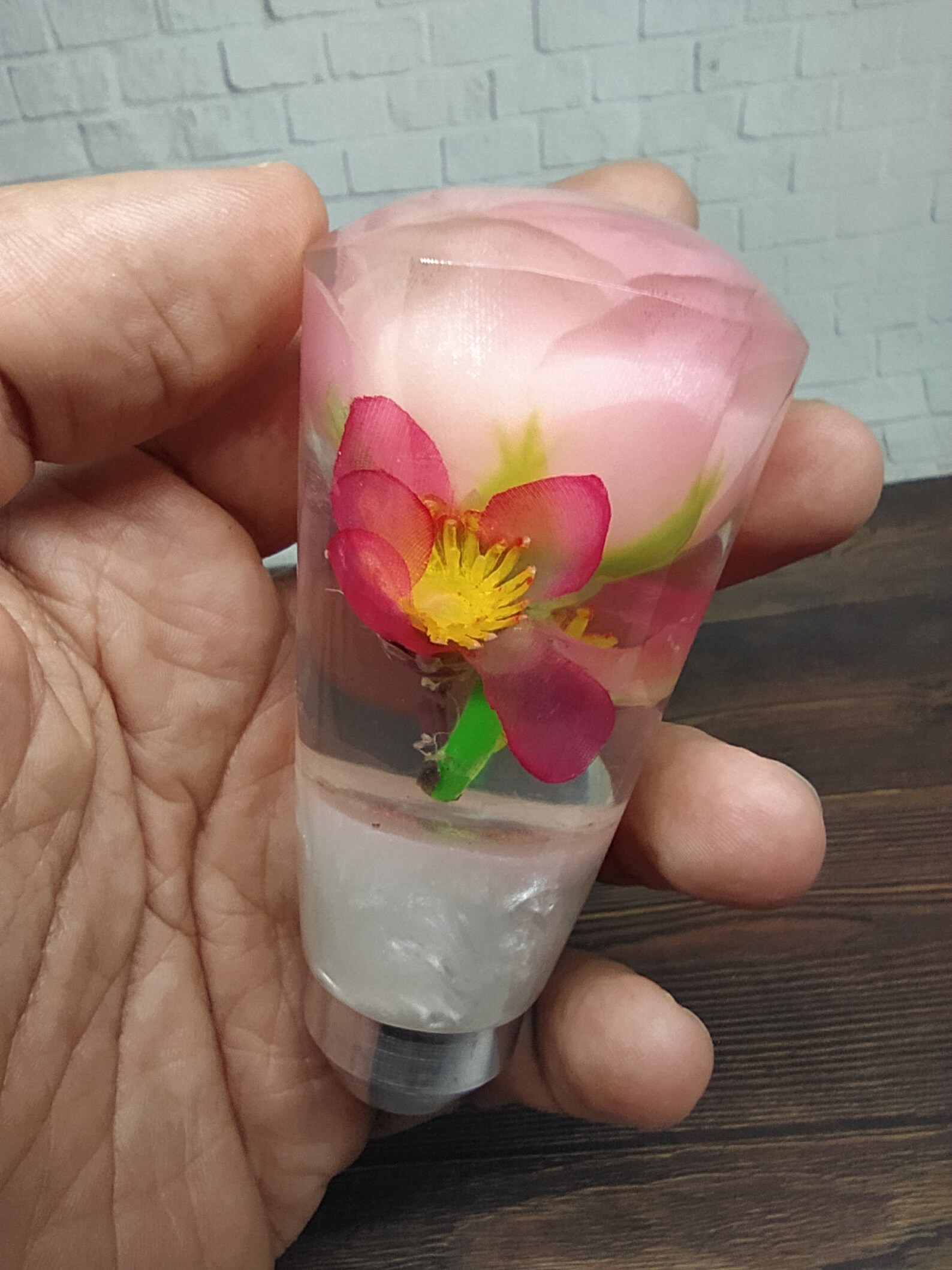 Underwater Pink Rose Flower Gear Shift Knob Acrylic Resin_a111 Etsy