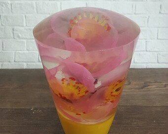 Underwater Pink Cherry Blossom Flower Gear Shift Knob Acrylic Resin_a126