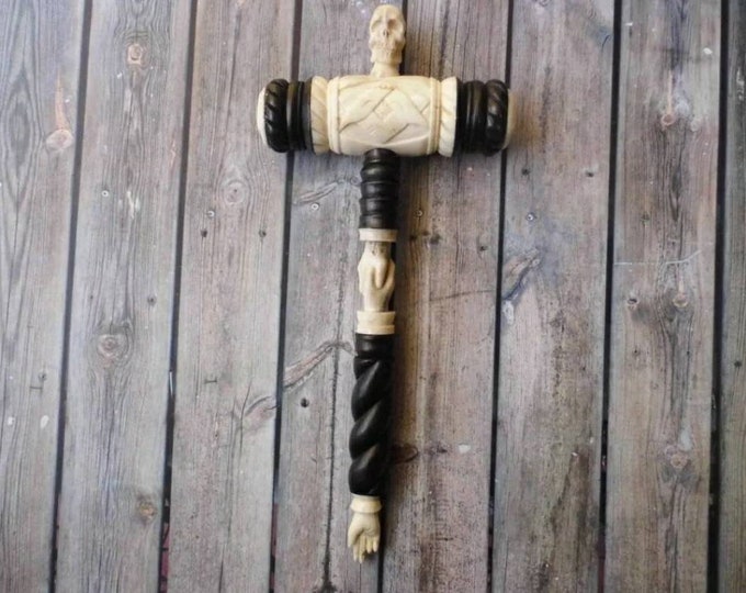 Masonic Freemason Hammer Gavel From Antler and Wood Carved Etsy
