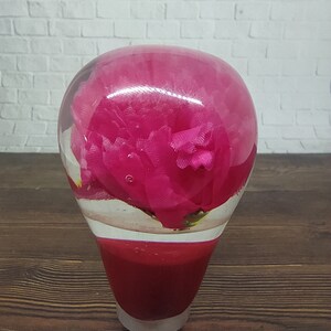 Underwater Red Carnation Flower Gear Shift Knob Acrylic Resin_a240
