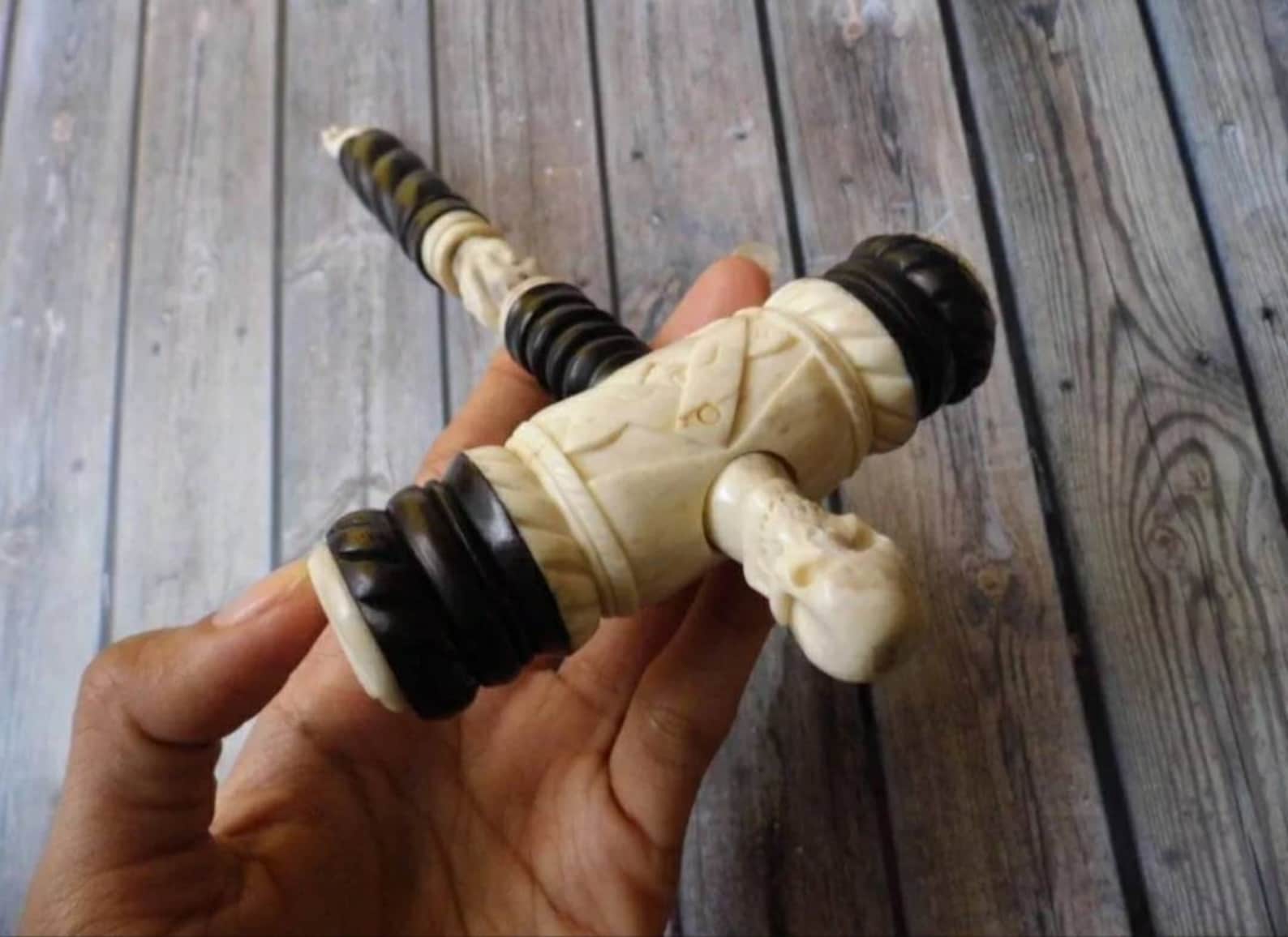 Masonic Freemason Hammer Gavel From Antler and Wood Carved Etsy