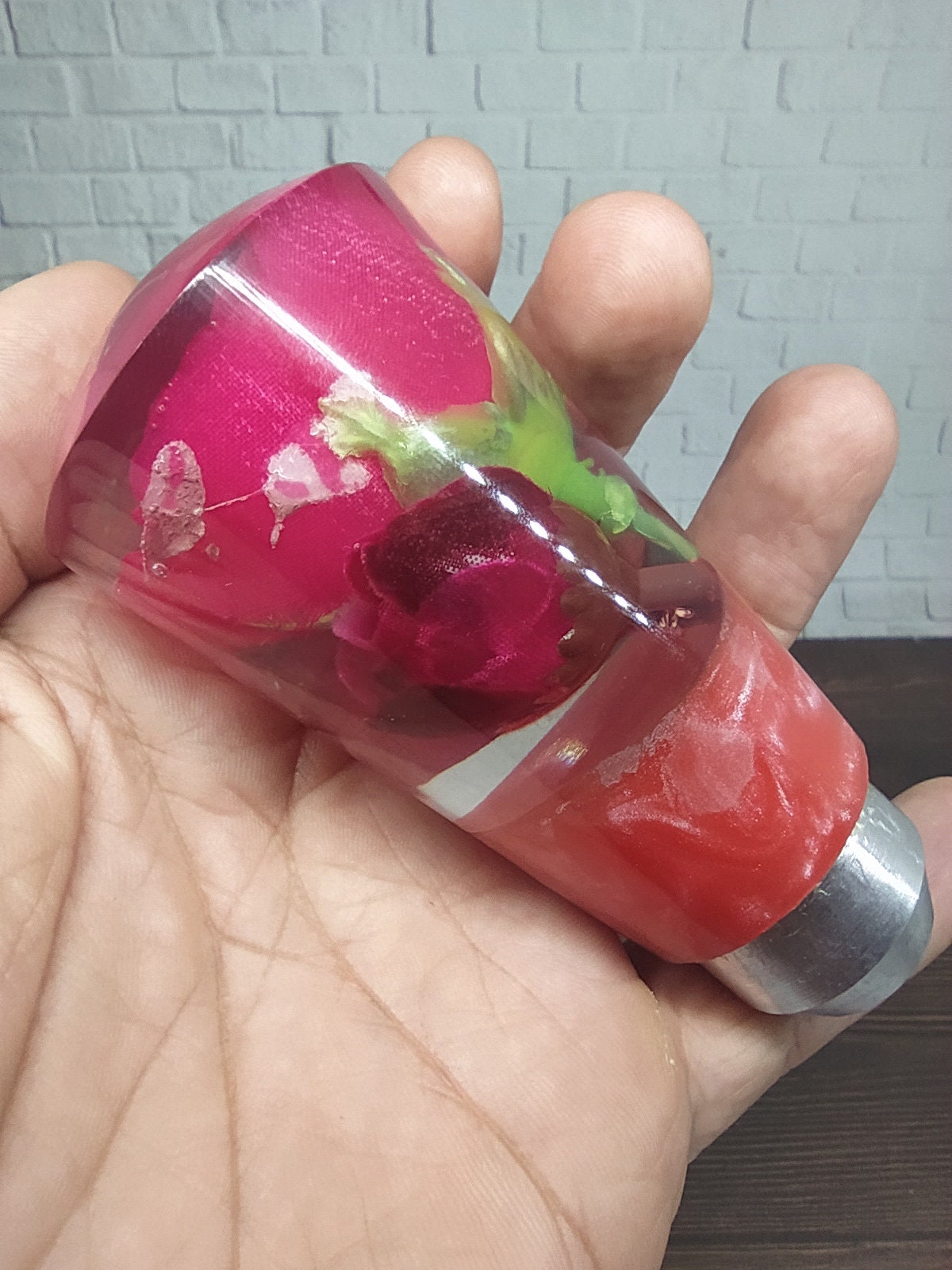 Underwater Red Rose Flower Gear Shift Knob Acrylic Resin_a94 Etsy