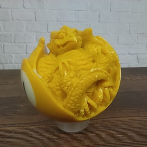 DRAGON Ball Gear Shift Knob Handle Transmission from Billiard Ball Number 1 Hand Carved