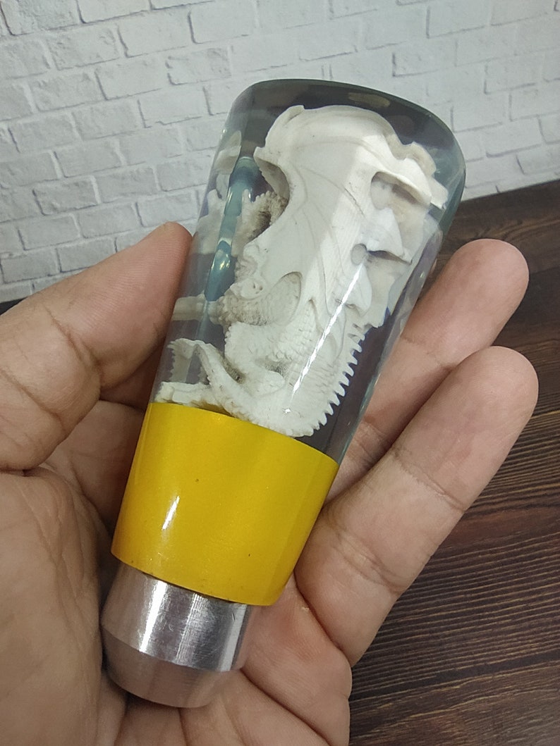 Underwater Dragon Sculpture Gear Shifter Knob Deer Antler Etsy