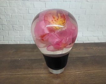 Underwater Pink Cherry Blossom Flower Gear Shift Knob Acrylic Resin_a202