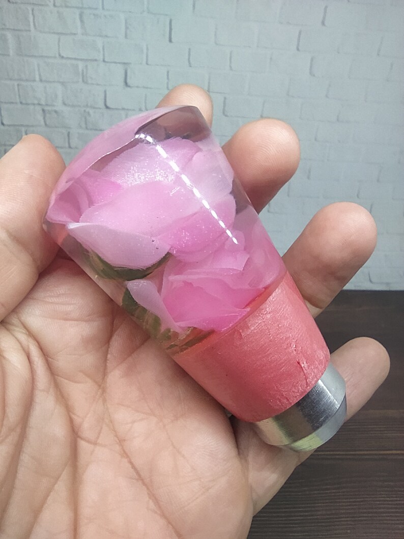 Underwater Pink Rose Flower Gear Shift Knob Acrylic Resin_a158 Etsy