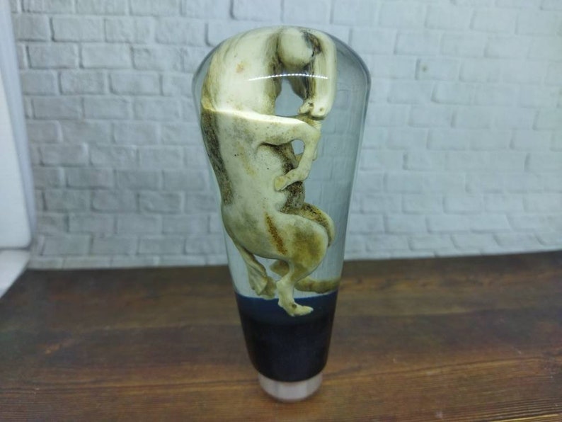 Underwater Horse Sculpture Gear Shift Shifter Knob Deer Antler Acrilyc