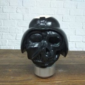 Darth Vader Half Skull Head  Star Wars Gear Shift Knob from Billiard Ball Number 8 Hand Carved