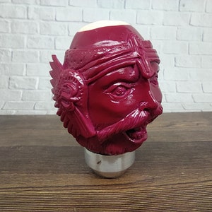 Viking Thor Ragnar Head Gear Shift Shifter Knob Handle Transmission from Billiard Ball Number 7 Hand Carved