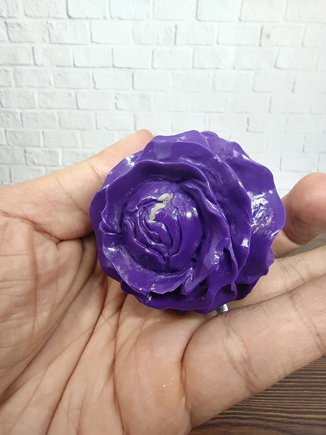 Purple Rose Flower Gear Shift Shifter Knob Handle Transmission Etsy