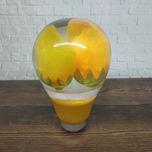 Unterwasser Gelbe Rose Knospe Blume Schaltknauf Acrylharz_a242