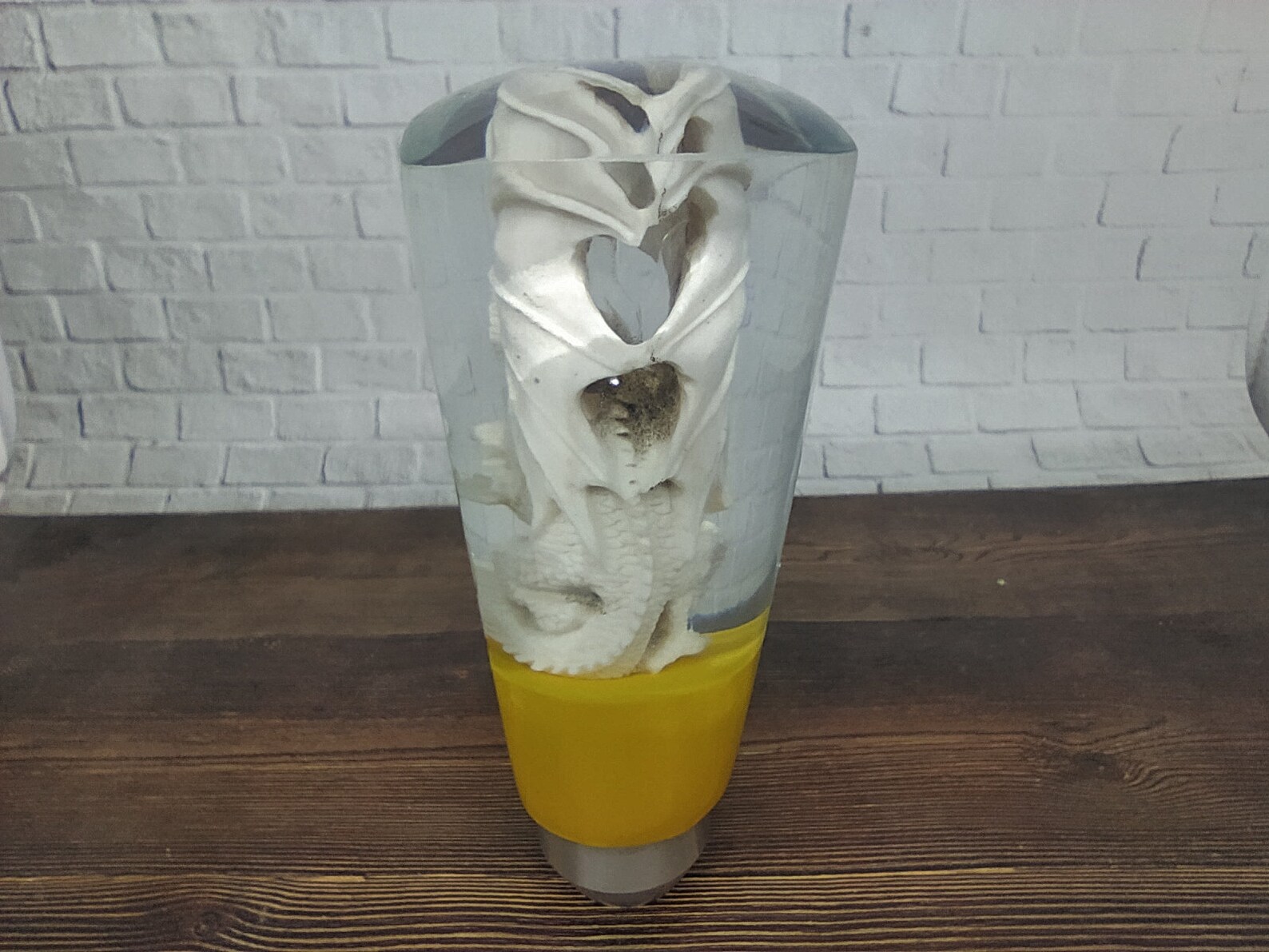 Underwater Dragon Sculpture Gear Shifter Knob Deer Antler Etsy