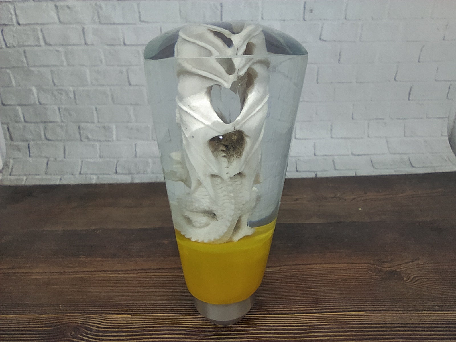 Underwater Dragon Sculpture Gear Shifter Knob Deer Antler Etsy