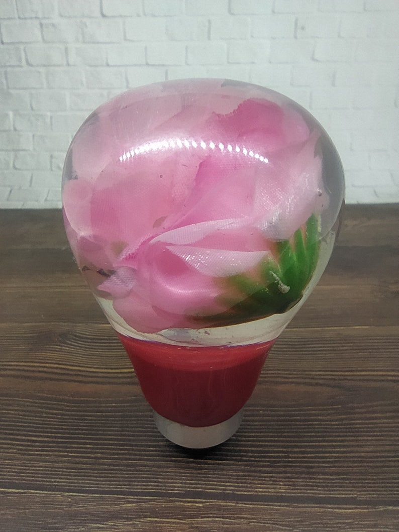 Underwater Pink Rose Flower Gear Shift Knob Acrylic Resin_a247 Etsy
