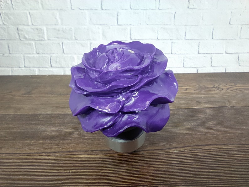 Purple Rose Flower Gear Shift Shifter Knob Handle Transmission Etsy