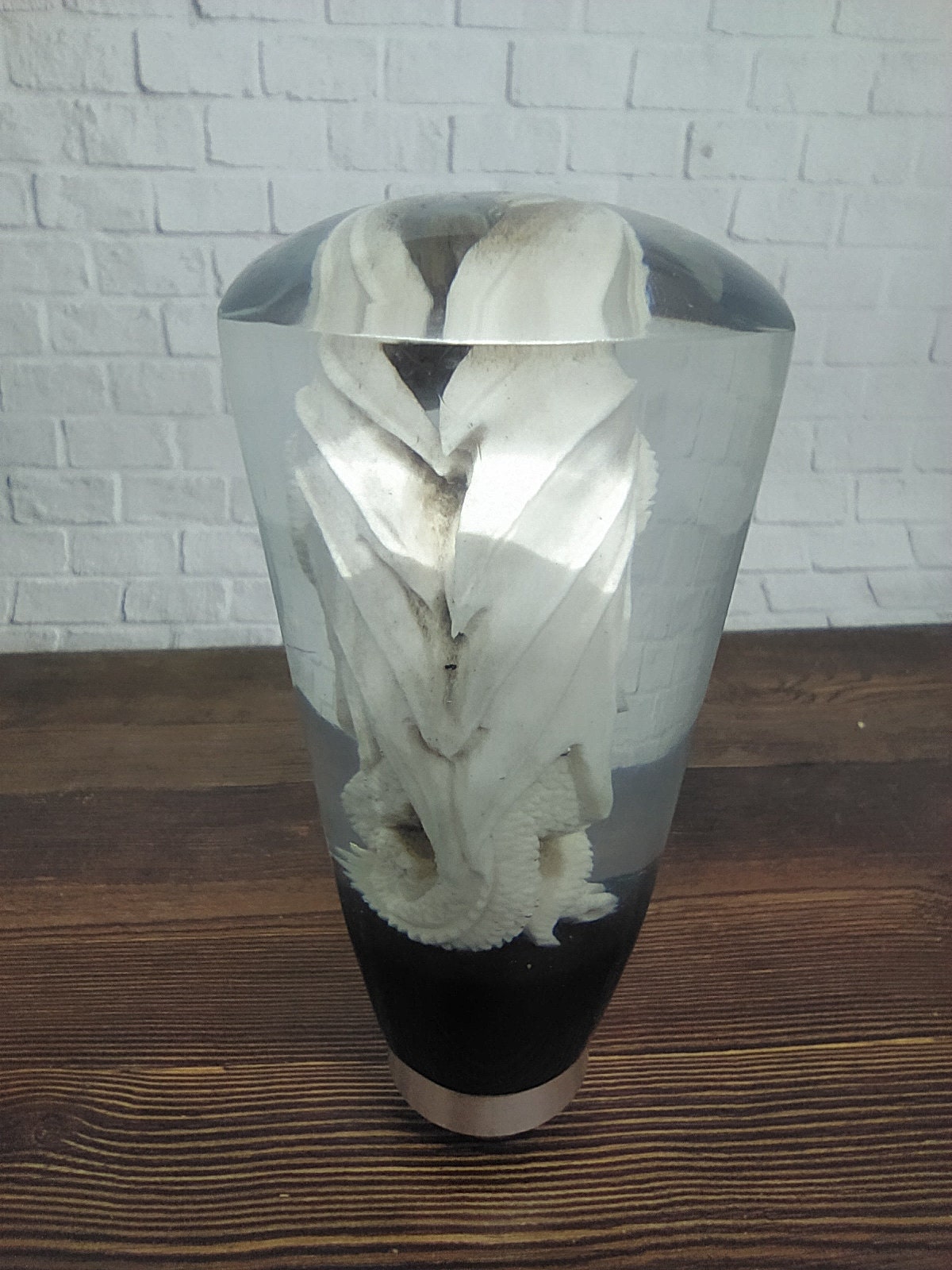 Underwater Dragon Sculpture Gear Shifter Knob Deer Antler Etsy