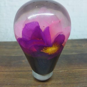 Underwater Red Pink & Purple Cherry Blossom Flower Gear Shift Knob Acrylic Resin_c8