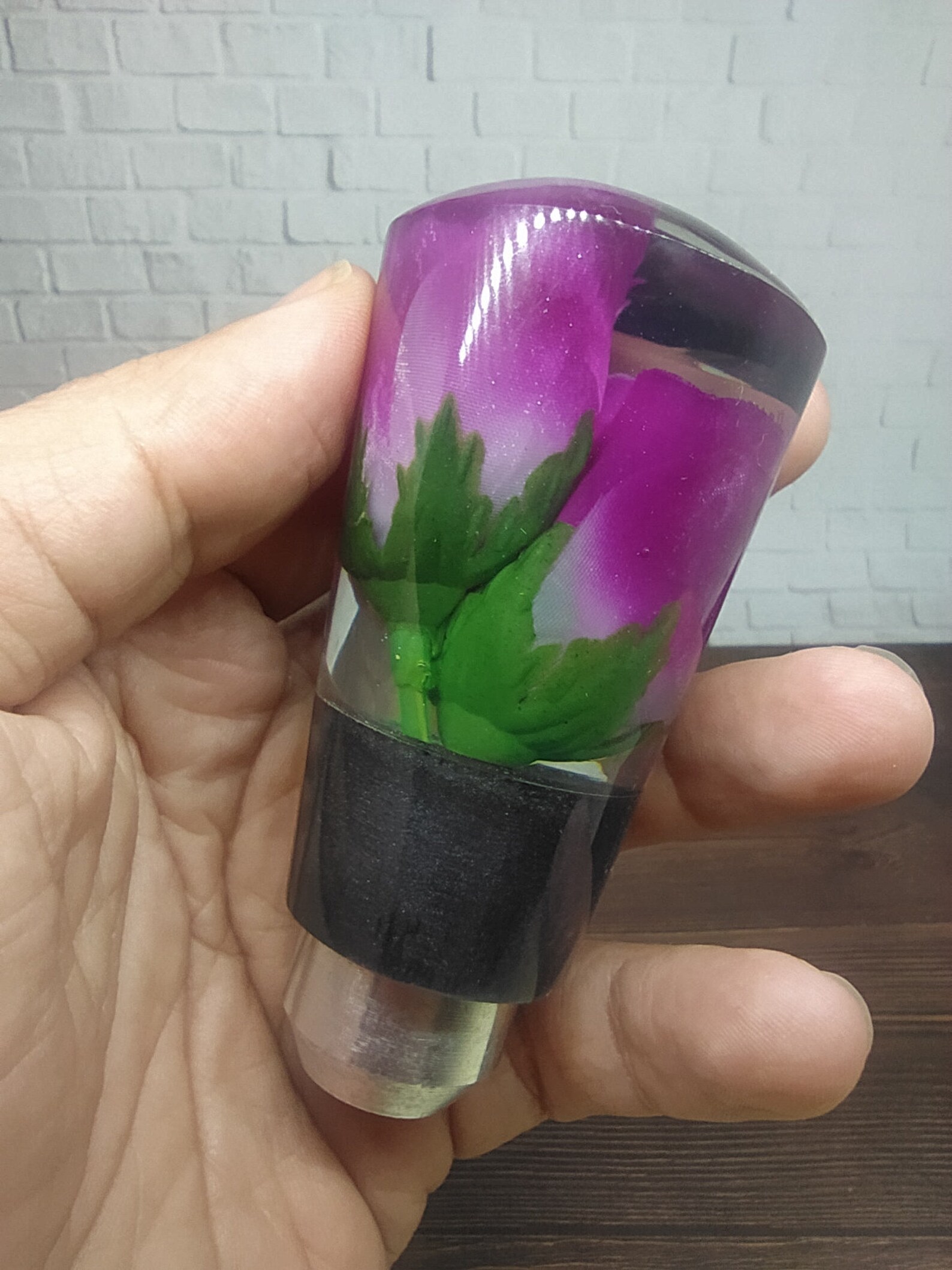 Underwater Purple Rose Flower Gear Shift Shifter Knob Acrylic Etsy