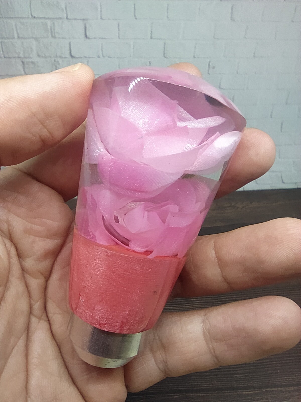 Underwater Pink Rose Flower Gear Shift Knob Acrylic Resin_a158 Etsy