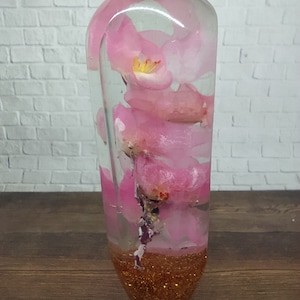 Underwater Red Pink Cherry Blossom  Flower Gear Shift Knob Acrylic Resin_a292