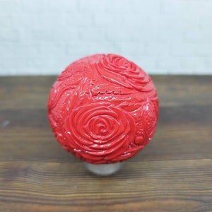 Flower Gear Shift Shifter Knob Handle Transmission from Billiard Ball Hand Carved (Thread 12x1,25) PAINTED