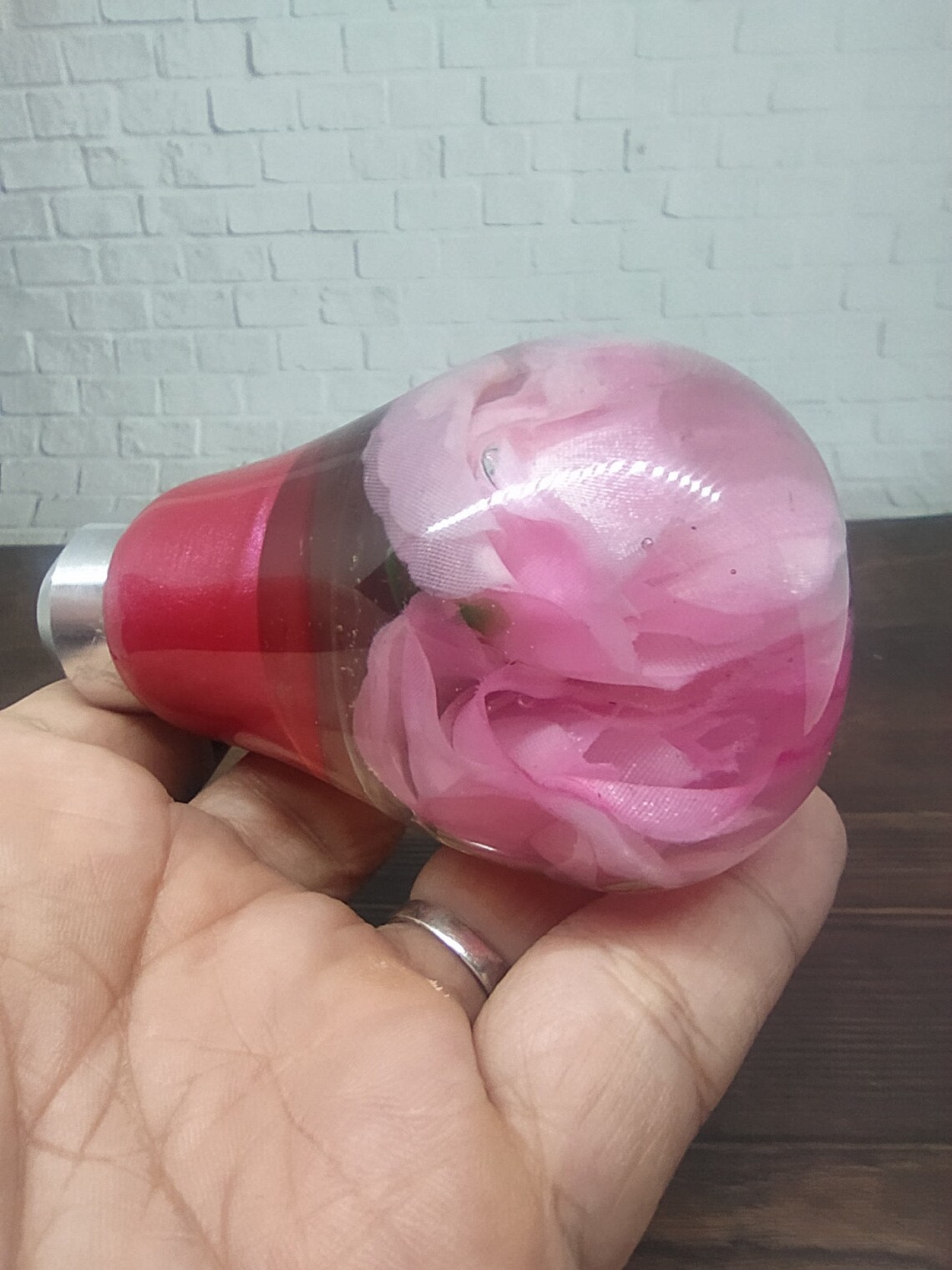 Underwater Pink Rose Flower Gear Shift Knob Acrylic Resin_a247 Etsy