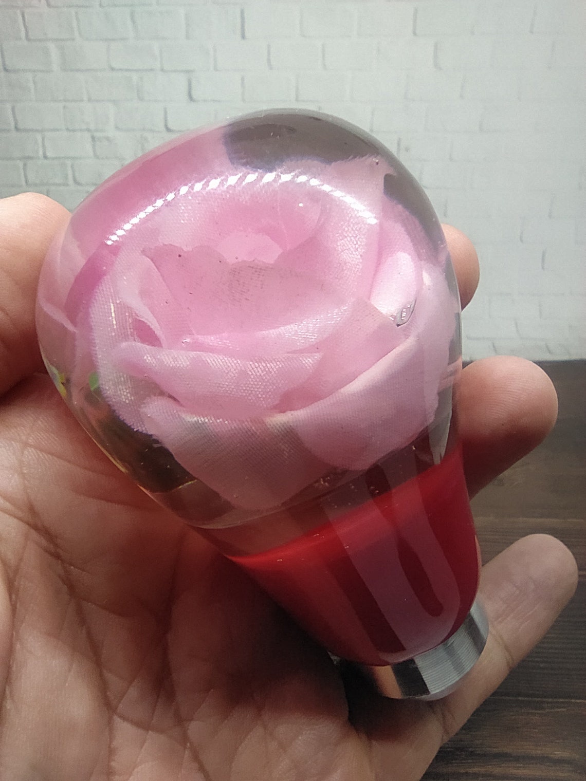 Underwater Pink Rose Flower Gear Shift Knob Acrylic Resin_a247 Etsy