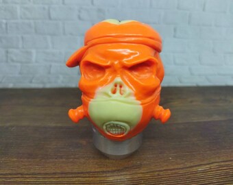 Skull Skeleton Head Masker Anthrax Gear Shift Shifter Knob from Billiard Ball Number 13 Hand Carved