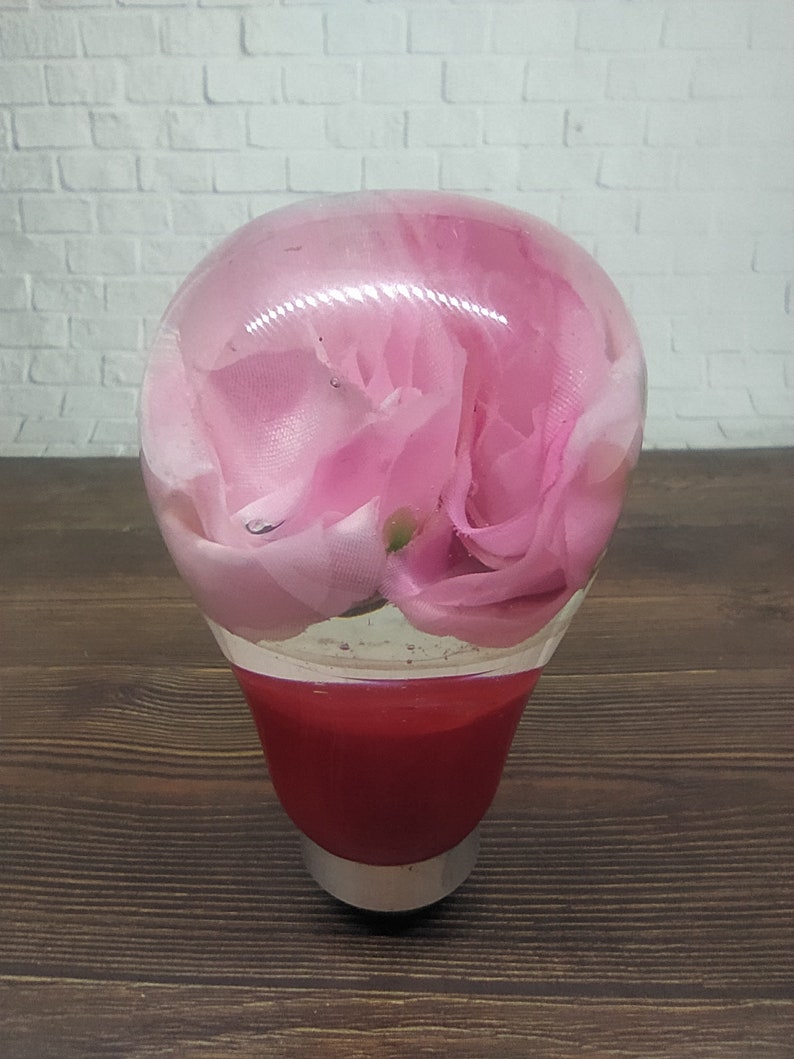 Underwater Pink Rose Flower Gear Shift Knob Acrylic Resin_a247 Etsy