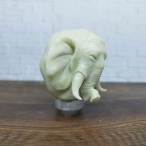 Mammoth Elephant Gear Shift Shifter Knob Handle Transmission from Billiard Cue Ball  Hand Carved (Thread 12x1,25)
