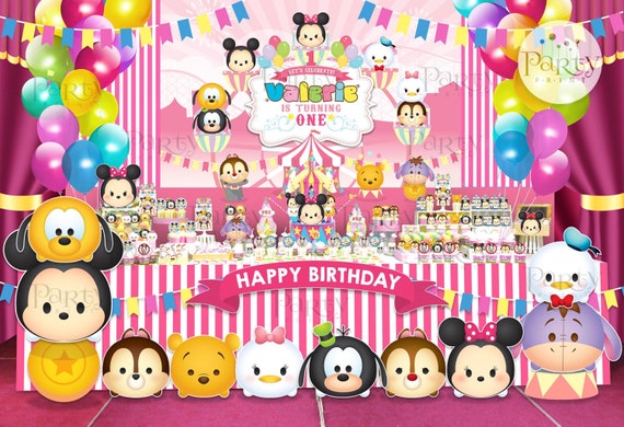 Print-It-Yourself (Digital Copy) Tsum Tsum Inspired Carnival Backdrop Banner**No physical item will be shipped Il_570xn